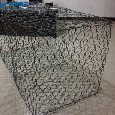 Anticorrosive Hexagonal Galvanized 3mm Gabion Baskets ผนัง
