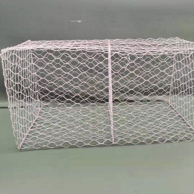Anticorrosive 2.0mm Hexagonal Gabion Cage สังกะสีทอ